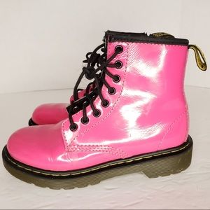 Dr. Martens Delaney Size 3 Kids Pink Zip PL Boots